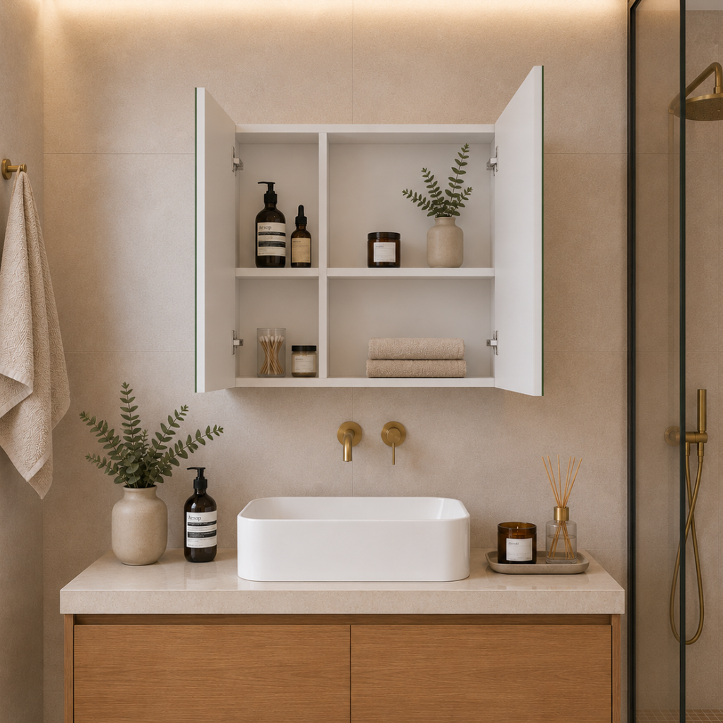 Espelheira para Banheiro JM3 Móveis Klein 60cm 2 Portas Branco