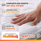 Colchão Solteiro Hellen Espuma D33 Millenium Bege/Branco 88x188x19cm c/ Pillow Top
