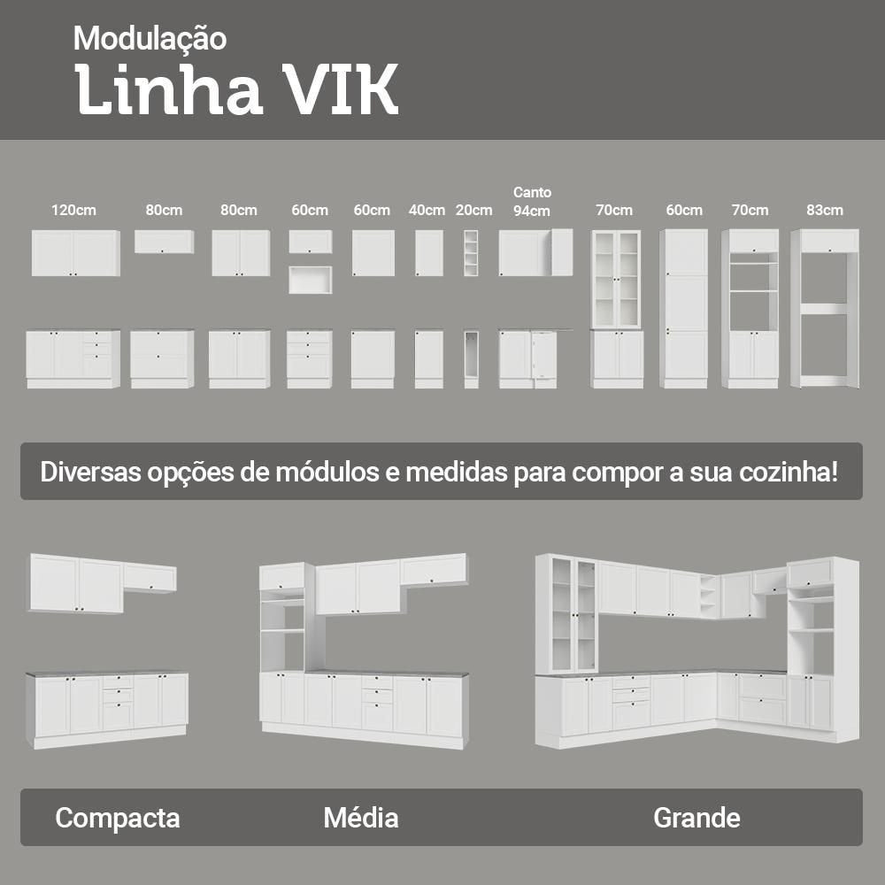 Porta-Geladeira 83 Cm 1 Porta Basculante Branco Vik Madesa G2708109VK