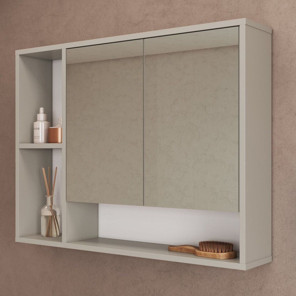 Conjunto para Banheiro Modulado 3 Peças Gabinete Suspenso com Cuba Belarus Art in Móveis 108cm Arenas