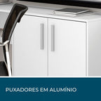 Escrivaninha Mesa Escritório em L Office NT2005 2 Gavetas 3 Portas 157cm Notável Móveis