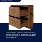 Guarda-Roupa Casal 12 Portas 4 Gavetas Rio Branco Premium Yescasa 100% Pinus/HDF Marrom/Ypê