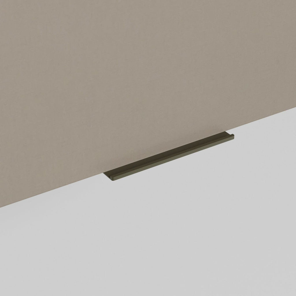 Armário Aéreo Porta Basculante 80cm Puxador 150cm Ipanema CabeCasa MadeiraOriginals Fendi Trama/Branco