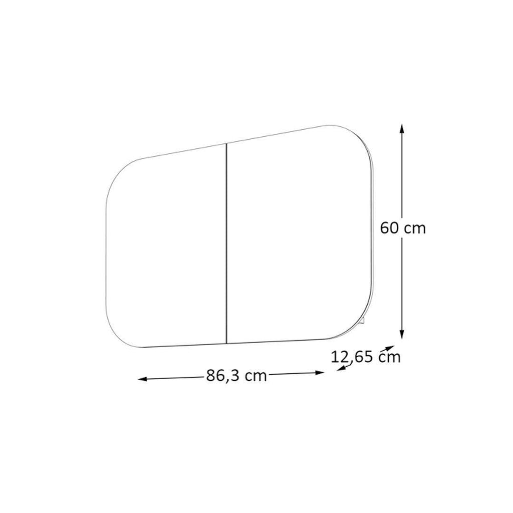 Espelheira para Banheiro Fabribam Tereza Cristina 86cm Catedral