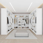 Guarda-Roupa Closet Triplo Amoudi Móveis NT6060 MDF 12 Gavetas Branco