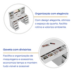 Penteadeira 9 Gavetas com Espelho e LED Foscarini 8402 Branco