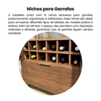 Conjunto Sala de Estar Buffet e Cristaleira Murano Artely