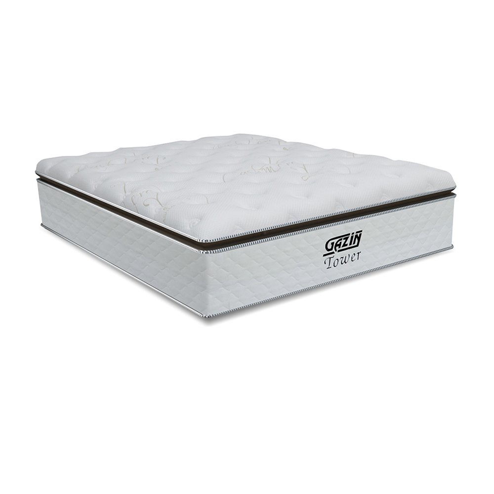 Colchão Queen Molas Ensacadas Pillow Top Gazin Tower Branco 158x198x34cm