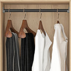 Cômoda 2 Portas 5 Gavetas com Cabideiro Chicago Fellicci Bege/Mel