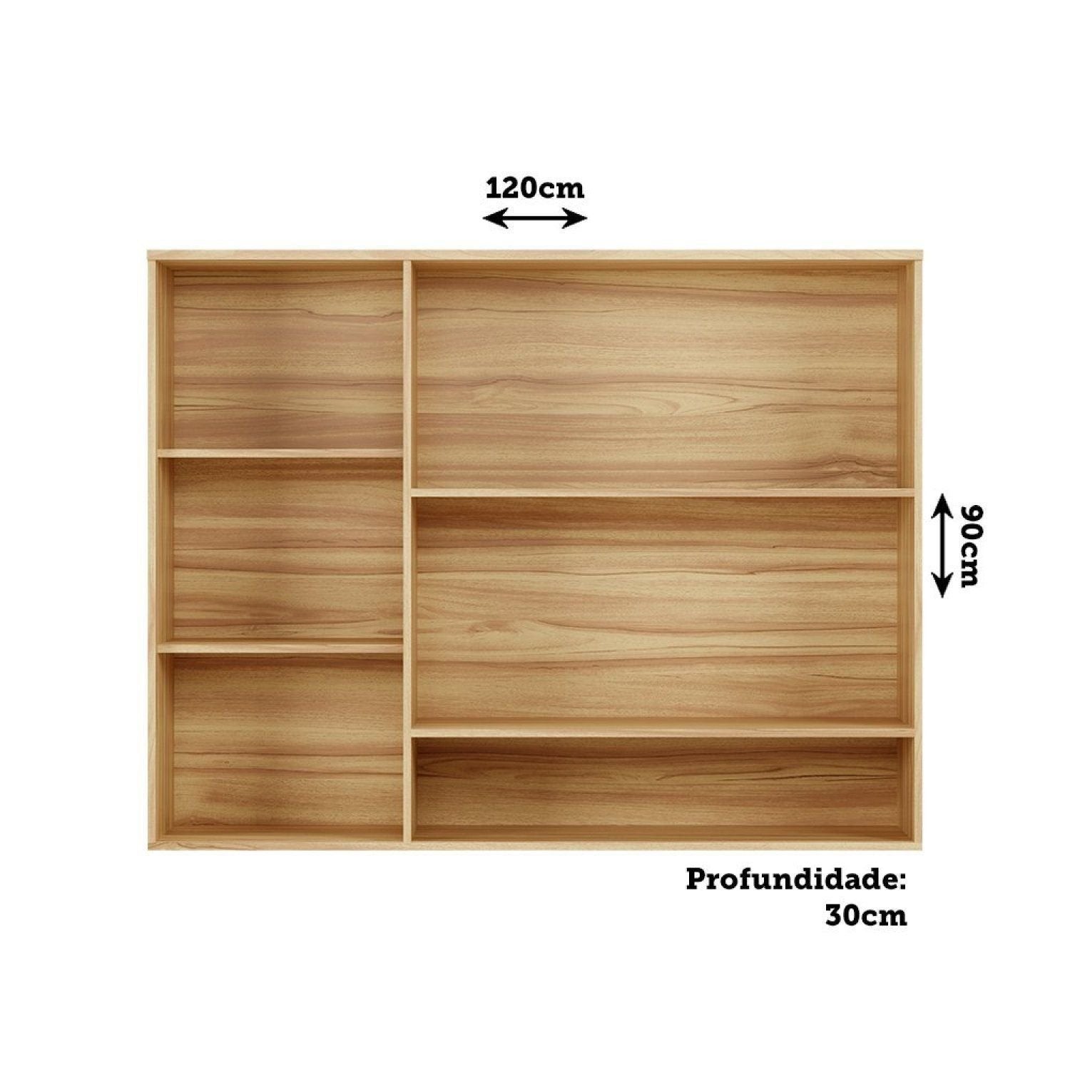 Armário Aéreo de Cozinha 120cm 3 Portas Vidro Reflecta Itália Espresso Móveis Bege/Amêndoa/Off White