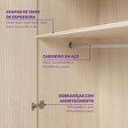 Quarto Infantil Completo Guarda-Roupa Curió Bicama Escrivaninha Estante Petit Verde/Mel Casatema