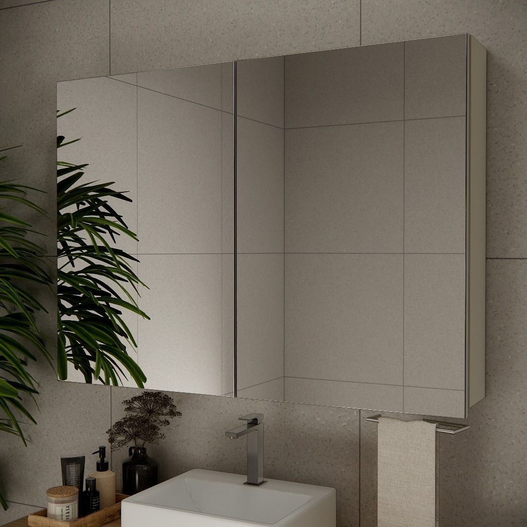 Espelheira para Banheiro Estilare Nature 110cm Nude ESP4036-ND