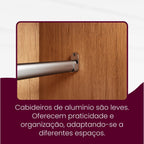 Guarda-Roupa Casal 6 Portas 6 Gavetas Vision Rufato 100% MDF Marrom/Marromle/Off White