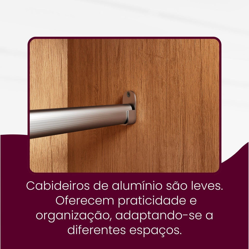 Guarda-Roupa Casal 6 Portas 6 Gavetas Vision Rufato 100% MDF Marrom/Marromle/Off White
