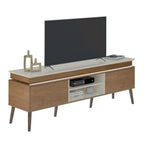 Conjunto Sala de Estar Rack e Cristaleira e Mesa de Centro Murano Marrom Espresso Móveis