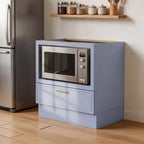 Balcão com Nicho para Forno sem Tampo Marselha CabeCasa MadeiraOriginals Azul/Sereno