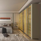 Guarda-Roupa Modulado Reflecta Innova 8 Portas 341,4cm x 240cm Mod 012 100% MDF Bege/Off White