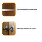 Guarda-Roupa Casal Ripado 6 Portas 6 Gavetas 275cm Yescasa Marrom/Cinamomo