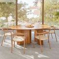 Mesa de Jantar Orgânica Aracajú 6 Lugares Oval 180x105 cm Madeira Natural LCN Móveis