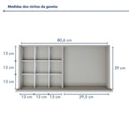 Penteadeira 5 Gavetas 100% MDF sem Espelho Giulia Yescasa Off White
