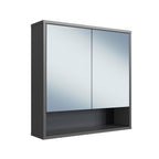 Conjunto para Banheiro Modulado 120cm 3 Peças Gabinete Suspenso com Cuba Bahamas Art in Móveis Grafite