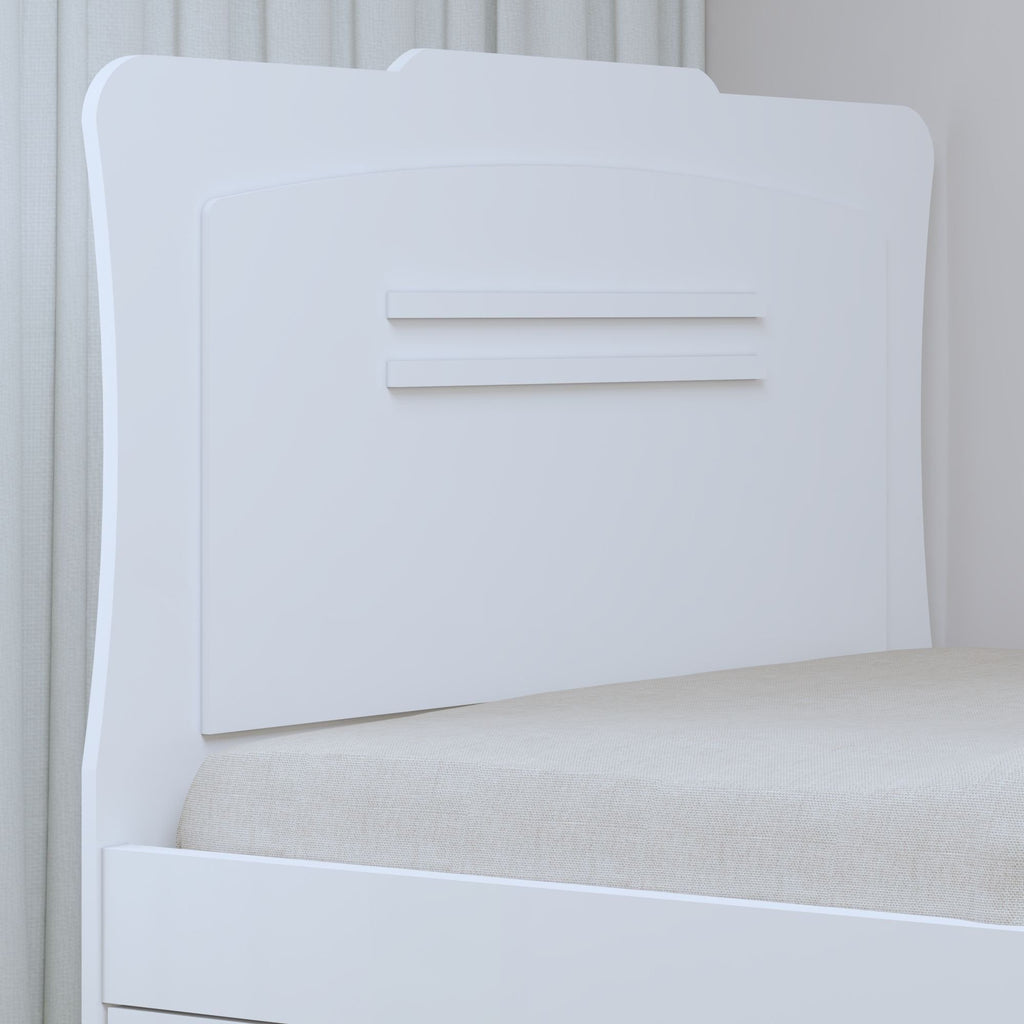 Cama Solteiro 5 Gavetas Júlia Conquista Móveis Branco