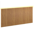 Painel Decorativo Ripado Ambiente 230x109x49 cm Freijó com Led Matic