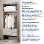 Guarda-Roupa Modular 2 Peças 4 Portas e Gaveteiro Jade CabeCasa MadeiraOriginals