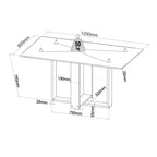 Conjunto Canto Alemão Baú América com Mesa Retangular 1,20x80 e 2 Cadeiras Dalas Yescasa