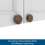 Armário Aéreo 3 Portas 120cm Unna Yescasa Branco