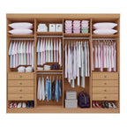 Guarda-Roupa Casal 8 Portas 8 Gavetas Império D Doro 100% MDF Cinamomo/Off White