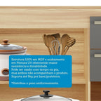 Balcão de Cozinha para Pia 3 Portas 2 Gavetas 120cm sem Tampo Itália Espresso Móveis Amêndoa/Chumbo
