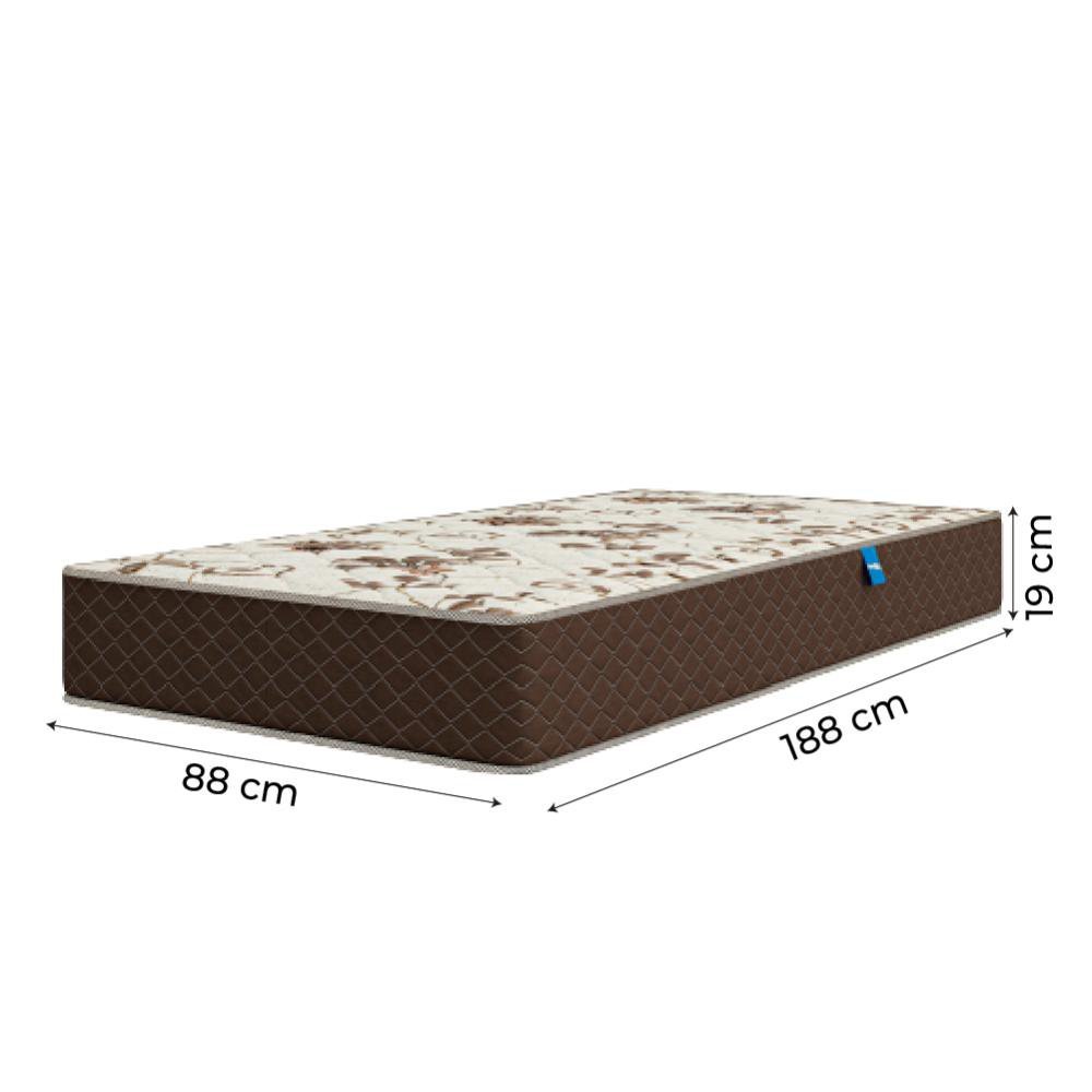 Colchão Solteiro UMAFLEX Marquês D33 88x188x19 Marrom Suporta Até 90kg