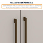 Guarda-Roupa Casal 6 Portas 8 Gavetas Portugal Yescasa 100% MDP/MDF Marrom/Cinamomo/Off White