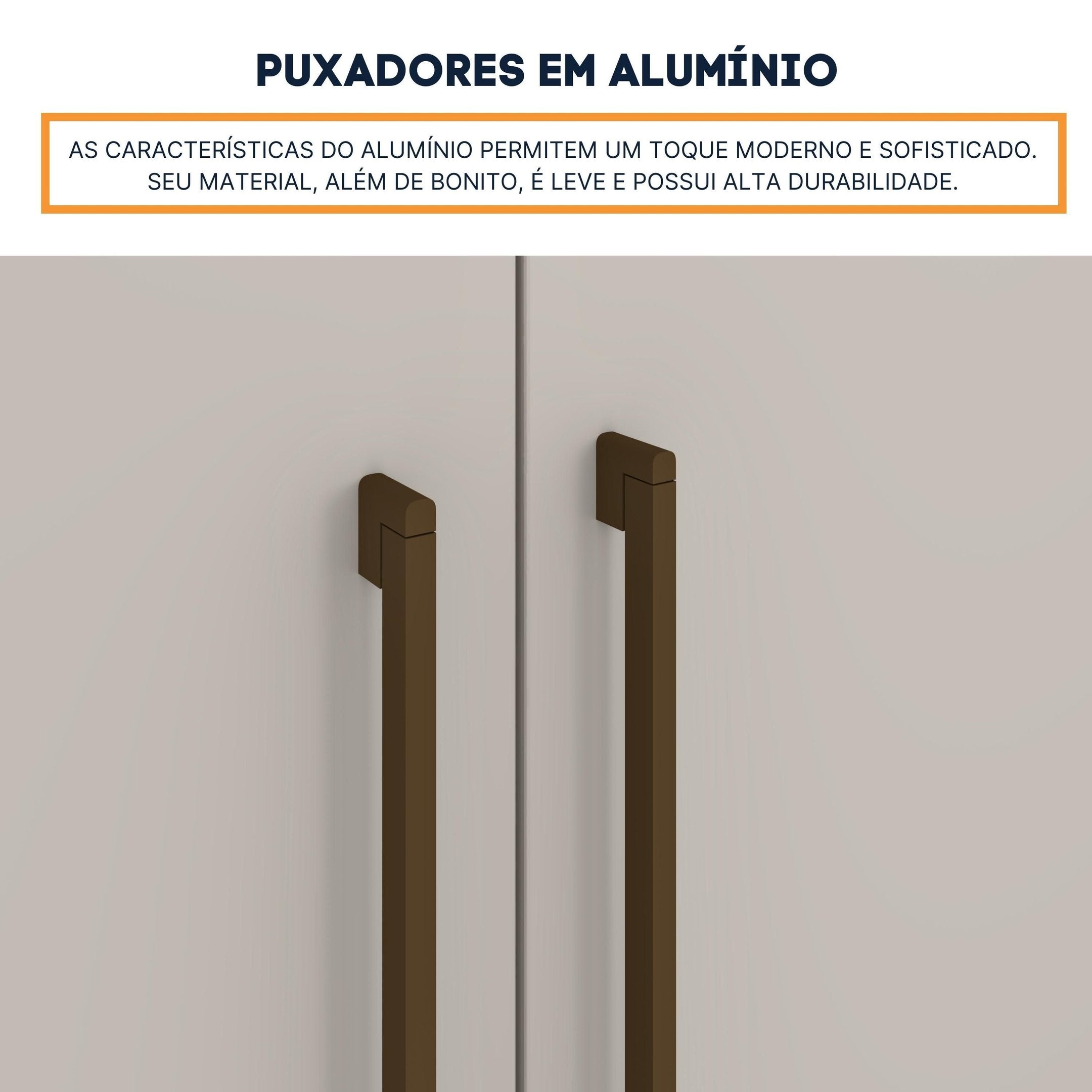 Guarda-Roupa Casal 6 Portas 8 Gavetas Portugal Yescasa 100% MDP/MDF Marrom/Cinamomo/Off White