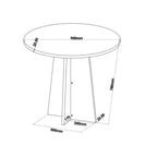 Conjunto Sala de Jantar Mesa Chilli 90cm Tampo Redondo com 4 Cadeiras Sol Viero