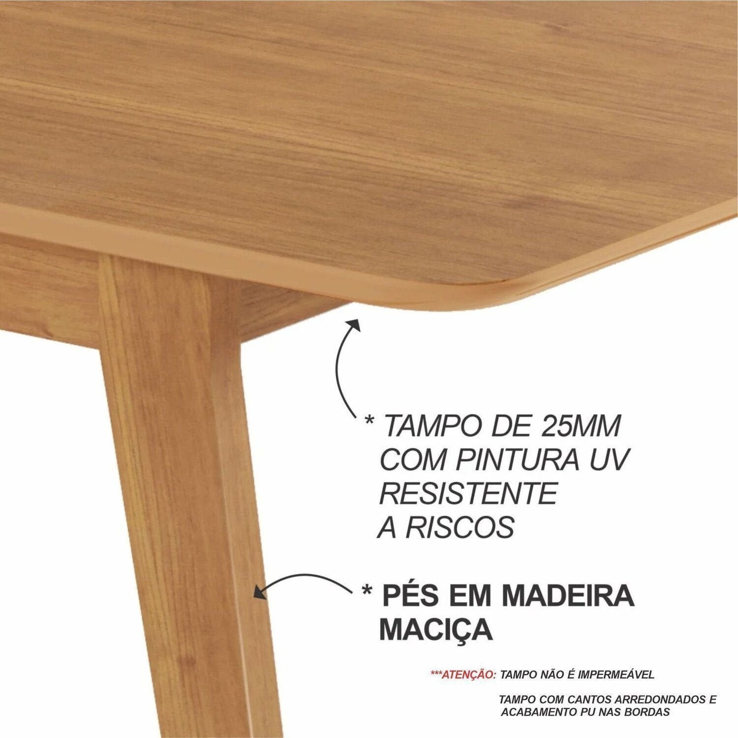 Escrivaninha Mesa Escritório Elegance 80cm Madeira Maciça JCM Móveis