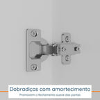 Quarto Infantil Completo Guarda-Roupa e Cômoda Sky Yescasa Branco/Olmo Italiano