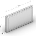 Penteadeira com Espelho Touch LED 7 Gavetas Iris Politorno Branco