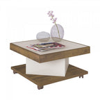 Conjunto Sala de Estar 3 Peças Rack para TV até 75 Polegadas Buffet Memphis Mesa Centro Saara Espresso Móveis Bege