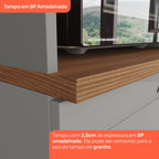 Cozinha Completa Modulada 9 Portas 5 Gavetas Emily Cinza/Nature Espresso Móveis