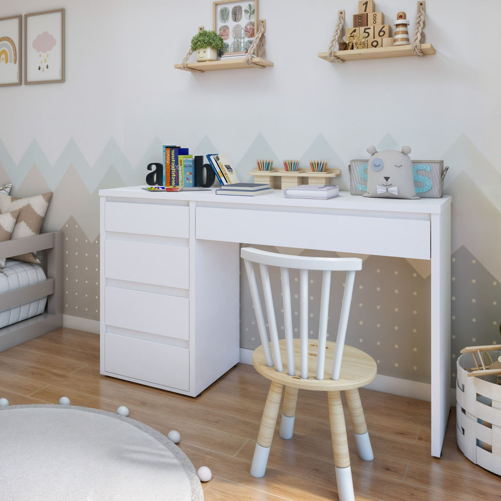 Escrivaninha 100% MDF Berlim 5 Gavetas 136cm Yescasa