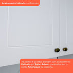 Cozinha Compacta Modulada Emily 4 Portas 3 Gavetas Branco/HP/Calcare Espresso Móveis