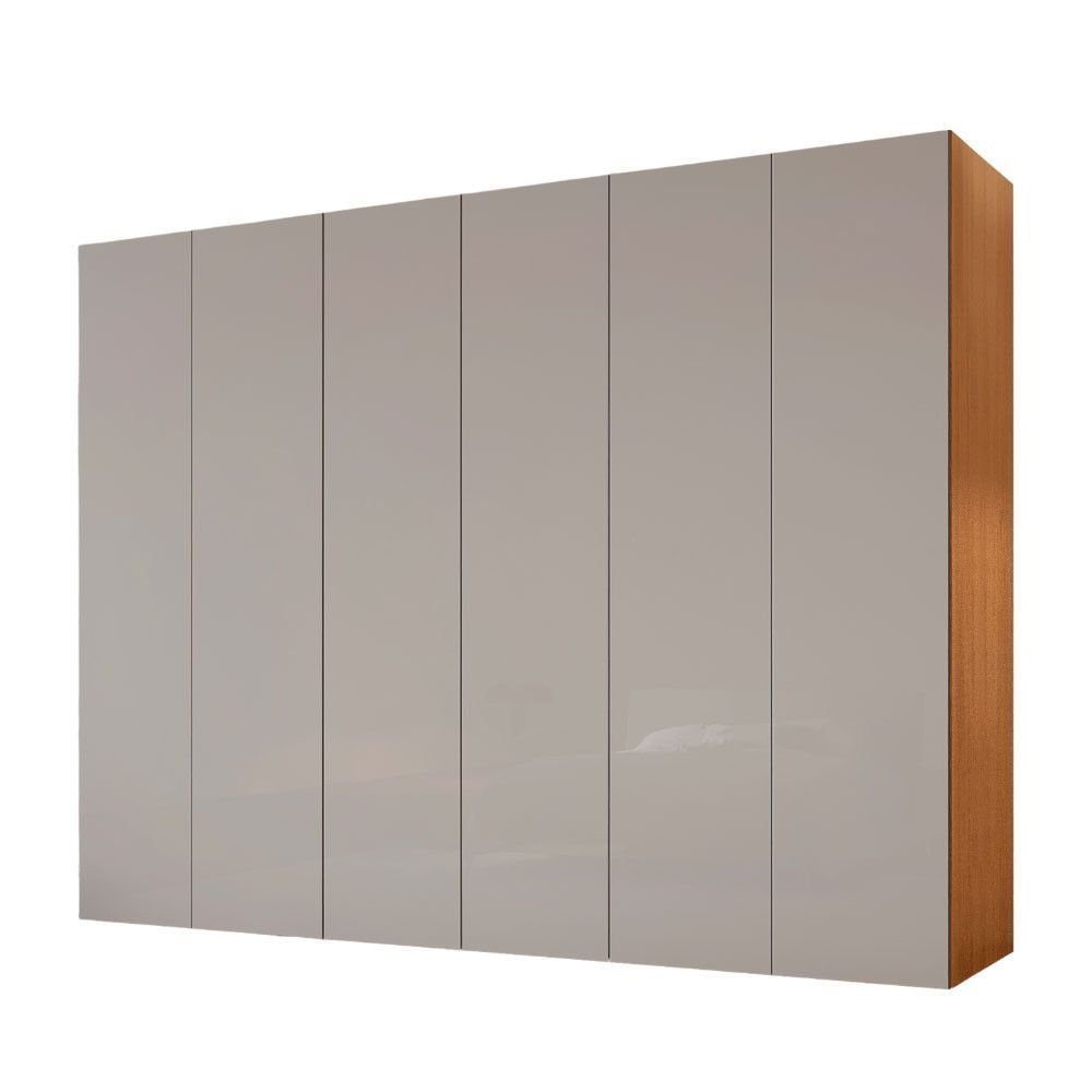 Guarda-Roupa Casal Coliseu 6 Portas 6 Gavetas 100 MDF Moderna Mobília Naturalle