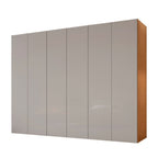Guarda-Roupa Casal Coliseu 100% MDF Moderna Mobilia 6 Portas e 6 Gavetas Off White/Naturalle