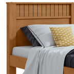 Cama Solteiro Detalhe Ripado Athenas Móveis Lopas Amêndoa Clean