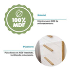 Quarto Infantil Completo Guarda-Roupa 4 Portas e Cômoda 1 Porta 100% MDF Kakau Retrô Yescasa