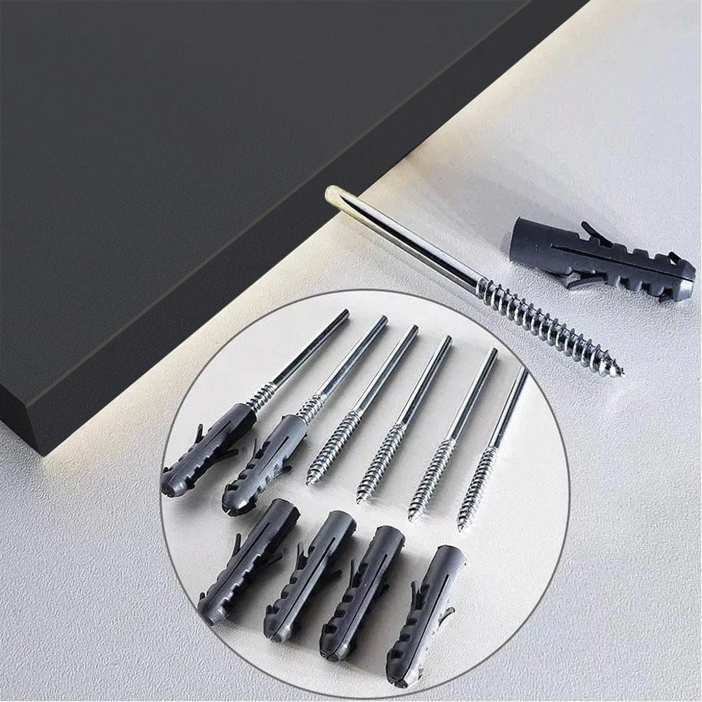 Kit 2 Prateleiras Flutuantes Multiuso com Suporte Invisível 91cm Yara Preto Lumil Móveis