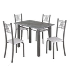 Conjunto Sala de Jantar Mesa Tampo de Granito com 4 Cadeiras Topázio Sara Yescasa