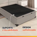 Cama Box Baú Colchão Casal Molas Ensacadas City Pillow Top Hellen 138x188x64cm